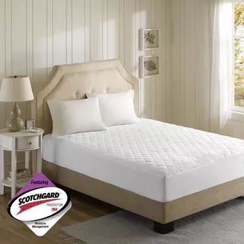 Наматрасник с подогревом BeautyRest Scotchgard, белый