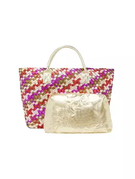Наплечная сумка faina, цвет gold fuchsia
