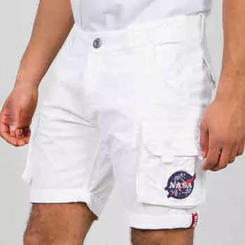 НАСА шорты Alpha Industries, белый