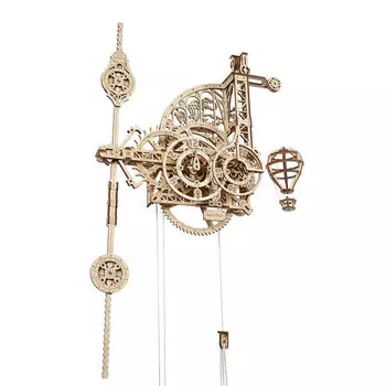 Настенные часы с маятником Aero Clock, механическая модель Ugears