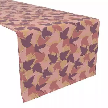 Настольная дорожка, 100 % хлопок, 16x90 дюймов, осенние кленовые листья.