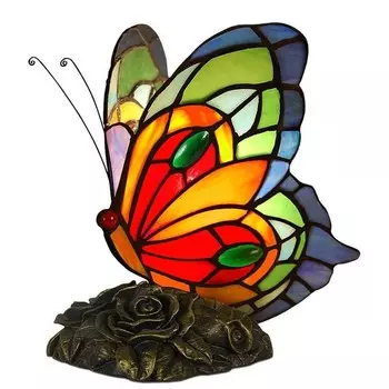 Настольная лампа ADM Home Collection Schmetterling, разноцветный