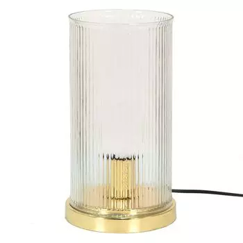Настольная лампа Clayre & Eef 15x27 см, золотистое стекло, металл, круглая Clayre&Eef, золото