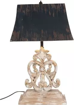 Настольная лампа Clayre & Eef 40x28x67 см, белое дерево, прямоугольник Clayre&Eef, белый
