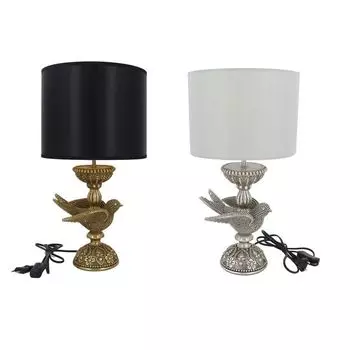 Настольная лампа DKD Home Decor Золотой Полиэстер Серебро Смола (16,6 x 11,6 x 33 см) (2 шт)