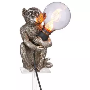 Настольная лампа GILDE Monkey, серебряный