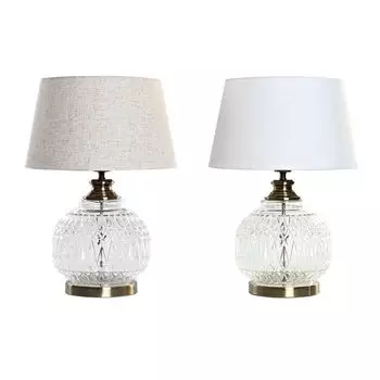 Настольная лампа Home ESPRIT белый бежевый металл хрусталь 38 х 38 х 54 см (2 шт.)