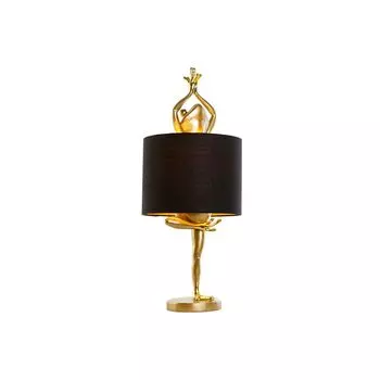 Настольная лампа Home ESPRIT Black Gold Resin 50 Вт 220 В 28 x 28 x 68 см (2 шт.)