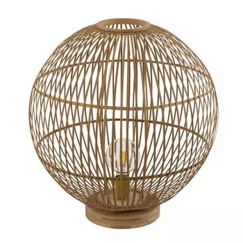 Настольная лампа, стиль бохо, бамбук, E27, H 53,5 см etc-shop, коричневый