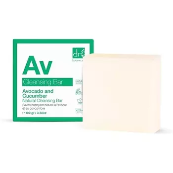 Натуральное очищающее мыло с авокадо и огурцом, 100 г, Dr Botanicals