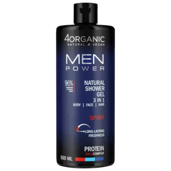 Натуральный гель для душа 3в1 для мужчин, 500 мл 4Organic Men power sport