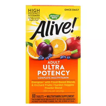 Nature's Way Ultra Potency полноценные мультивитамины для взрослых, 60 таблеток