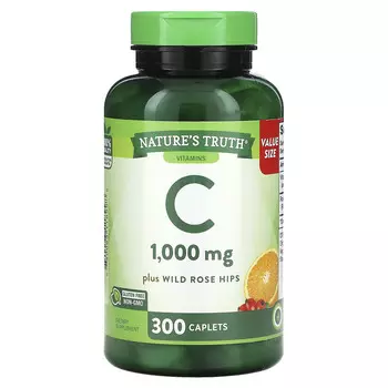 Nature's Truth, Витамин C и шиповник, 1000 мг, 300 капсул