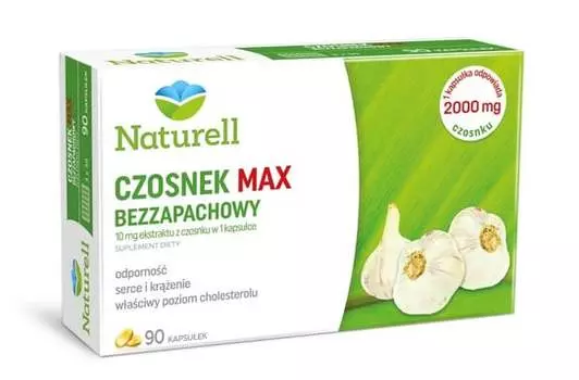 Naturell Garlic Max Odorless, Добавка , 90 капсул