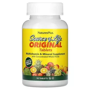 NaturesPlus Source of Life Original мультивитаминная и минеральная добавка 90 таблеток