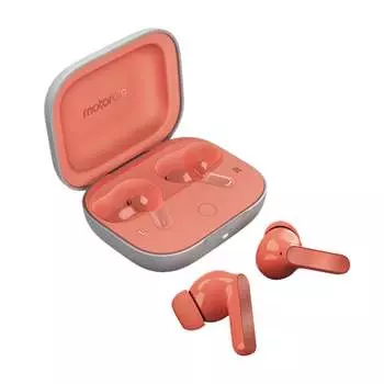 Наушники беспроводные Motorola Moto Buds, кораловый