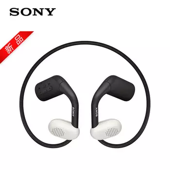 Наушники беспроводные Sony Float Run WI-OE610, спортивные, чёрный-белый