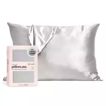 Наволочка Kitsch Queen Size Satin Standard, плотность нити "600", цвет Silver