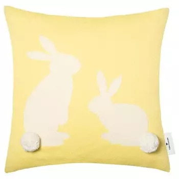 Наволочка Tom Tailor Bobble Rabbit, 40 см, желтый
