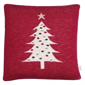 Наволочка Tom Tailor Knitted Red Tree, 45 см, красный