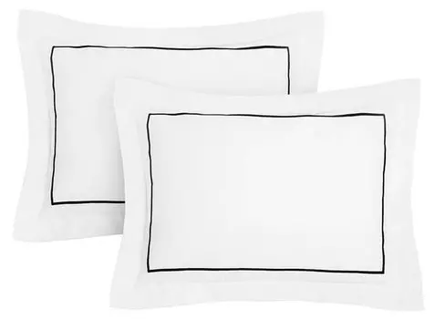 Наволочка Vente-unique CHARMY 2 шт, 50x1x70 см, черно-белый