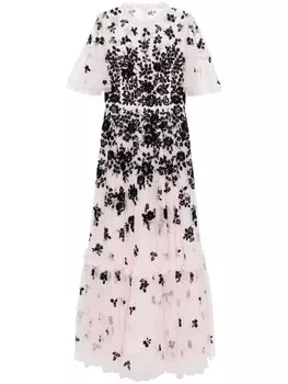 Needle & Thread вечернее платье с цветочным декором, розовый