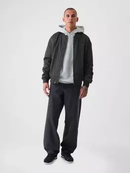 Нейлоновый бомбер Gap, черный