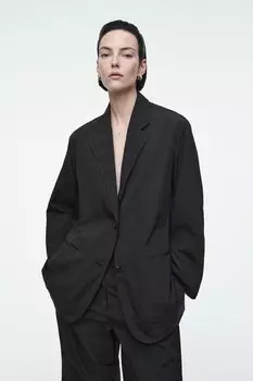 Нейлоновый пиджак-regular fit COS, черный