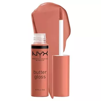 Нелипкий блеск для губ Butter Gloss Brown Sugar, 0,27 жидких унций — с высоким содержанием сахара, Nyx Professional Makeup