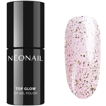 Neonail Top Glow Gold Flakes гибридное верхнее покрытие для лаков для ногтей, 7,2 мл