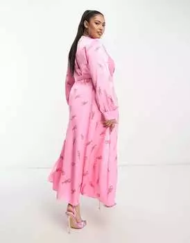 Never Fully Dressed Платье средней длины с длинными рукавами и лобстером Never Fully Dressed Plus