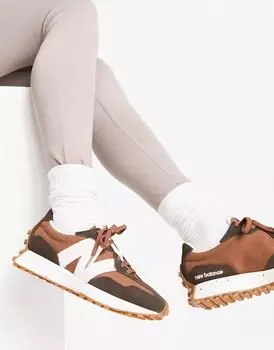New Balance 327 коричневые кроссовки