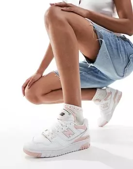 New Balance - 550 - Бело-розовые кроссовки