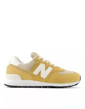New Balance 574 желтые кроссовки