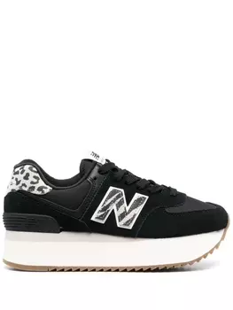 New Balance кроссовки 574 со вставками, черный