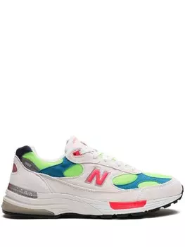 New Balance кроссовки 992 со вставками, белый дубль