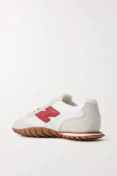 NEW BALANCE кроссовки RC30 из кожи и замши, белый