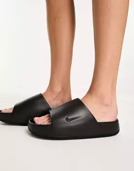Nike – Calm – Черные шлепанцы