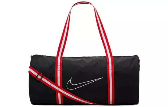 Nike Дорожная сумка-мессенджер Heritage из полиамида, через плечо, унисекс, черно-красная