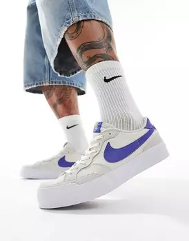 Nike SB – Zoom Pogo Plus – White o-темно-синие спортивные кроссовки