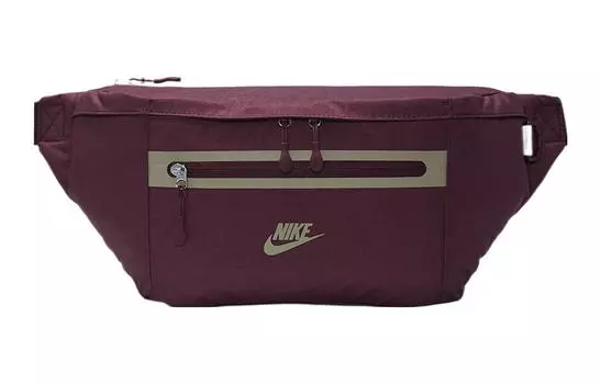 Nike Сумка-пояс ELEMENTAL Fabric на одно плечо, обычная, унисекс, темно-коричневого, красного/хаки