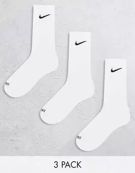 Nike Training – Everyday Plus Cushioned – комплект из трех носков с круглым вырезом, цвет Wei