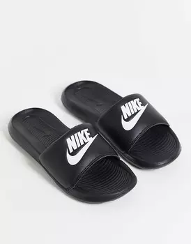 Nike – Victori – Черные шлепанцы