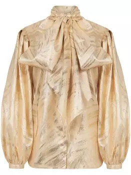 Nina Ricci блузка с бантом, золотистый