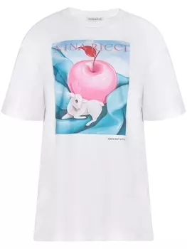 Nina Ricci футболка с принтом, белый