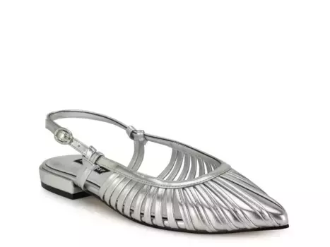 Nine West Duria Flat, серебристый металлик