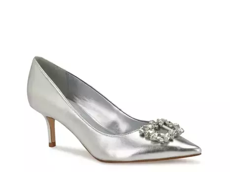Nine West Navolon Pump, серебристый металлик
