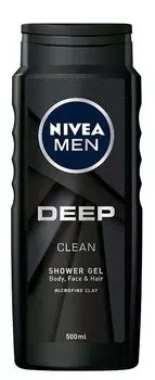 Nivea Men Deep Clean гель для душа, 500 ml