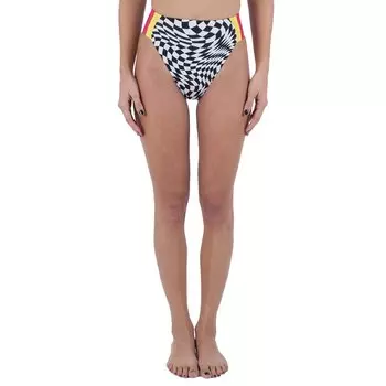 Низ бикини Hurley Nascar Reversible Moderate High Waist, черный