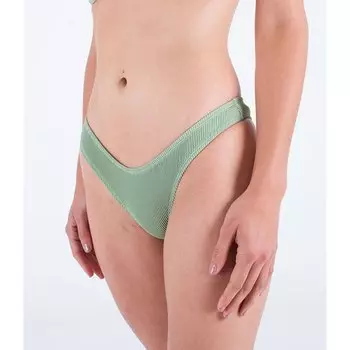 Низ бикини Hurley Ribbed Cheeky Bum, зеленый